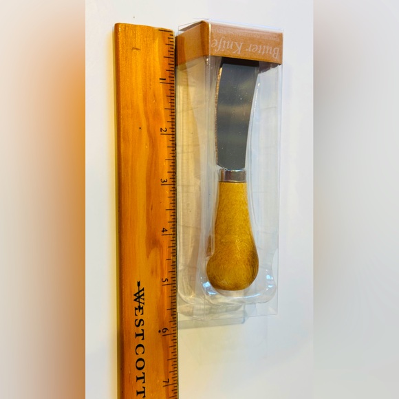Mini Butter & Cheese Knife Wood Charcuterie Hostess Gift chef Kitchen NWOT - Picture 6 of 14